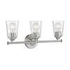 Nuvo Fixture, Vanity, 3-Light, Incandescent, 60W, 120V, A19, Medium Base, Height: 8.88 60/7183
